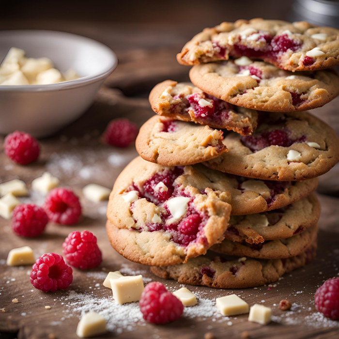 Cookies aux Framboises et Chocolat Blanc