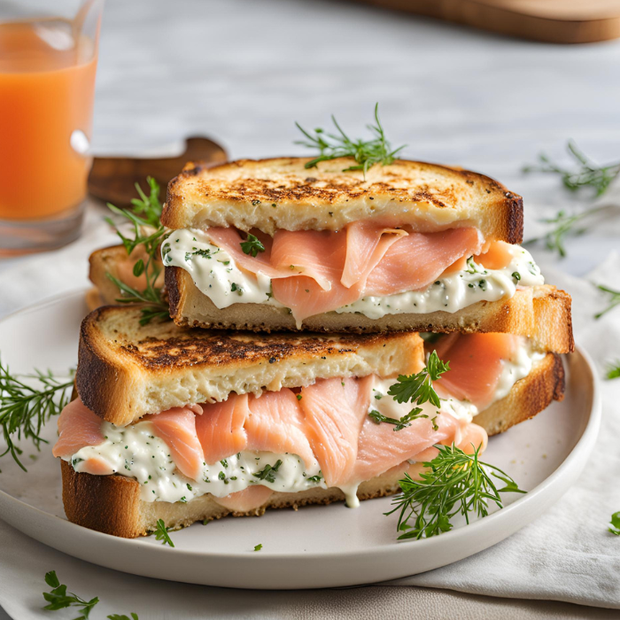 Croque au Saumon Fumé et Boursin