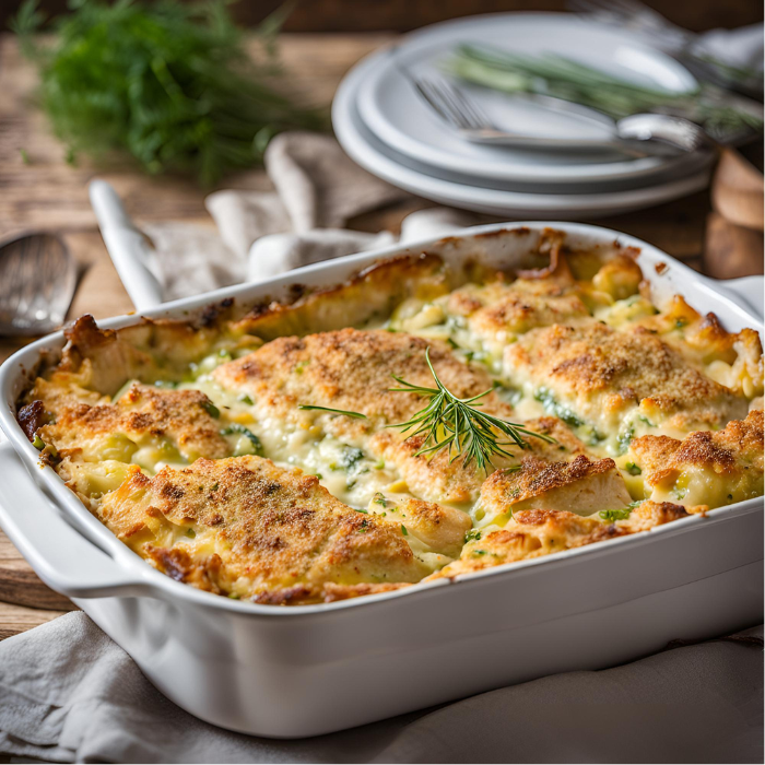 Gratin au Saumon et Poireaux