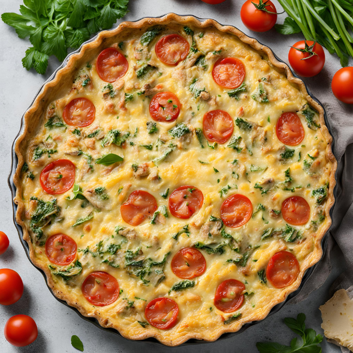 Quiche Sans Pâte au Thon