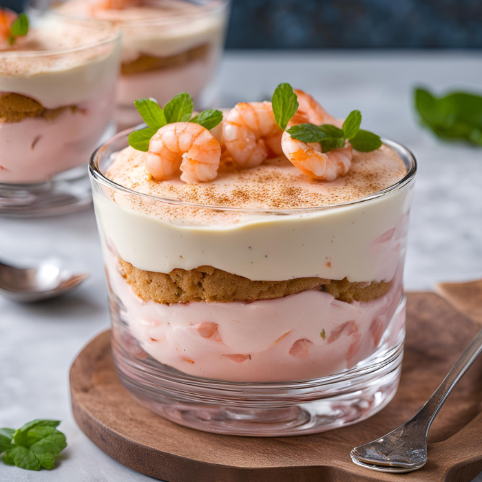 Tiramisu aux Crevettes Roses