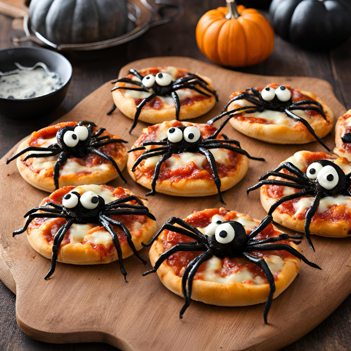 Pizza Araignée pour Halloween