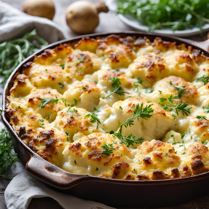 Recette Gratin Chou-Fleur Pomme de Terre