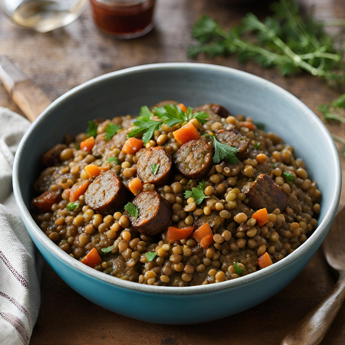 Recette de Saucisse Lentille