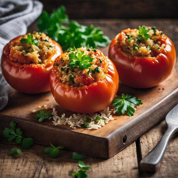 Tomates farcies recette de grand-mère avec riz ingrédients