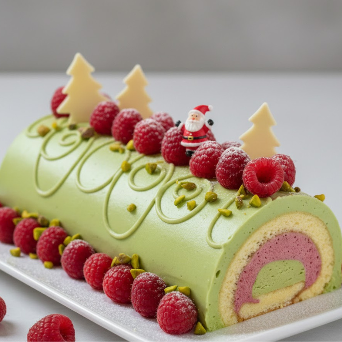 Bûche Framboise Pistache